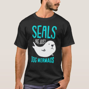 Siegel Animal Mermaid Nizza Niedliches Siegel T-Shirt