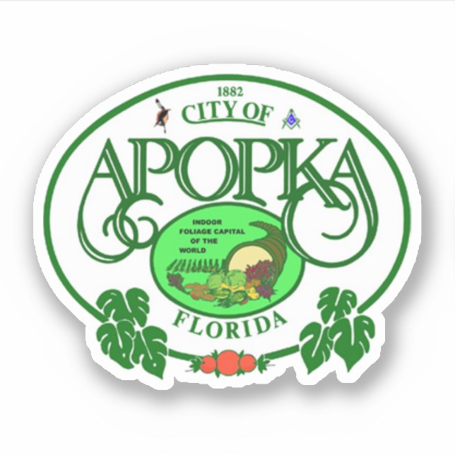 Siegel Apopka, Florida Aufkleber (Vorderseite)