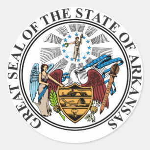 Siegel Arkansas Staat USA Round Sticker