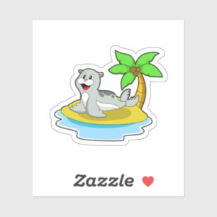 Siegel auf Island Aufkleber