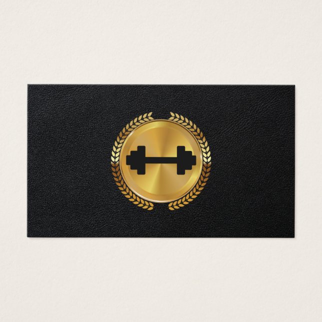 Siegel aus Metall | Leder | Dumbell-Symbol (Vorderseite)