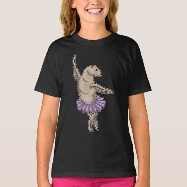 Siegel Ballerina Ballett Tanz T-Shirt (Vorderseite)