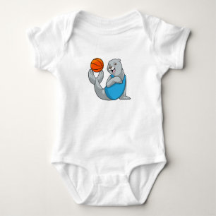 Siegel beim Basketball Sports Baby Strampler
