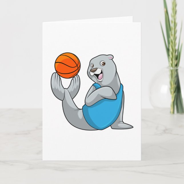 Siegel beim Basketball Sports Karte (Vorderseite)