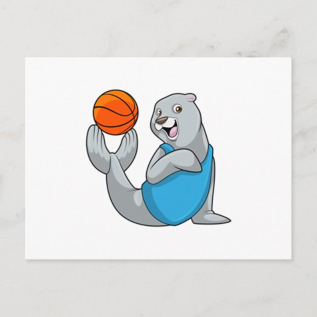 Siegel beim Basketball Sports Postkarte (Vorderseite)