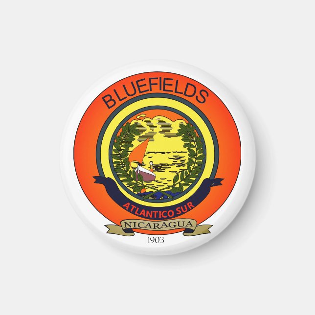 Siegel Bluefields, Nicaragua Magnet (Vorne)