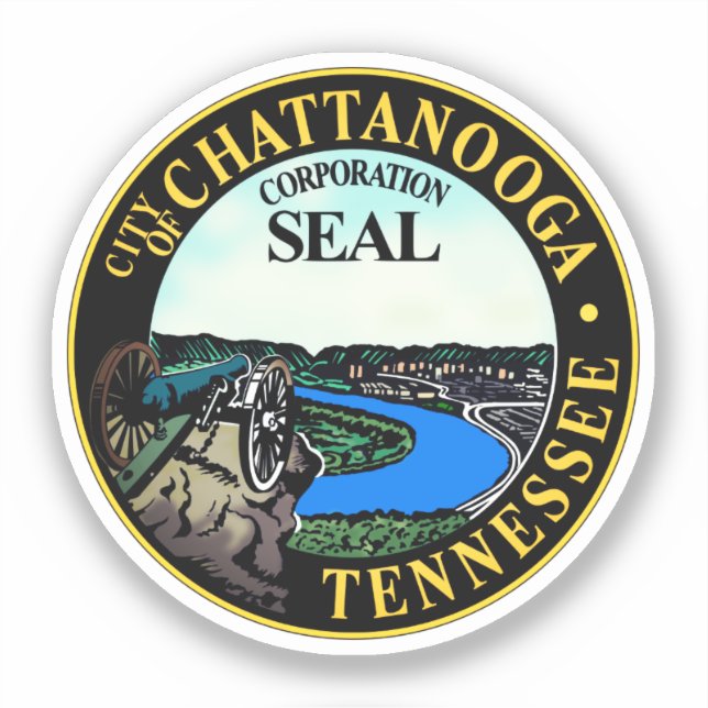 Siegel Chattanooga, Tennessee Aufkleber (Vorderseite)
