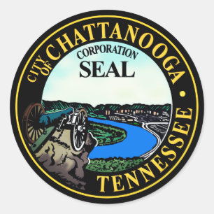 Siegel Chattanooga, Tennessee Runder Aufkleber