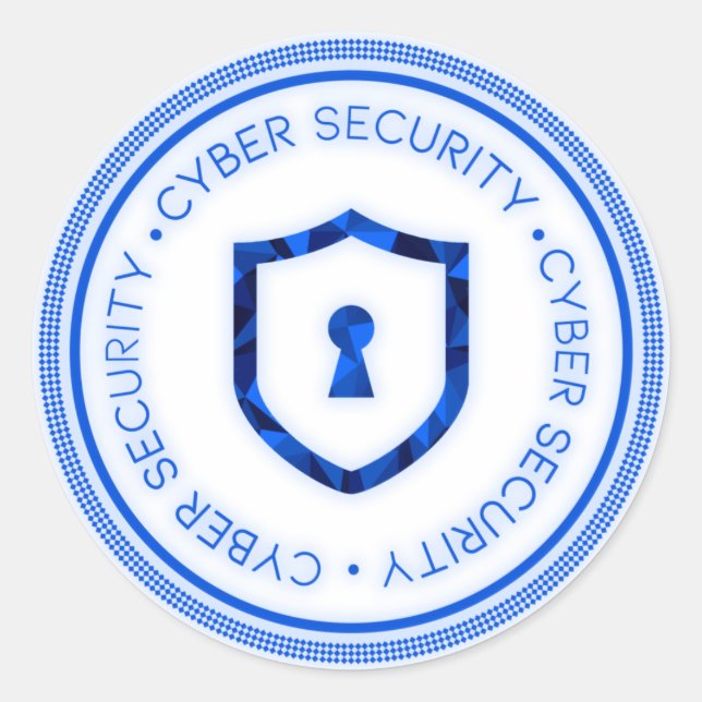 SIEGEL "CYBER SECURITY ABZEICHEN" RUNDER AUFKLEBER (Vorderseite)