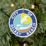 Siegel Delray Beach, Florida Keramik Ornament<br><div class="desc">Siegel von Delray Beach, Florida.</div>