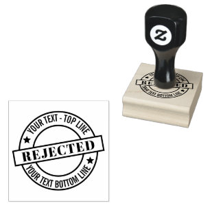 Siegel der abgewiesenen Personalisierten Holzkunst Gummistempel