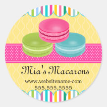 Siegel der farbenfrohen Macaron Bäckerei Box
