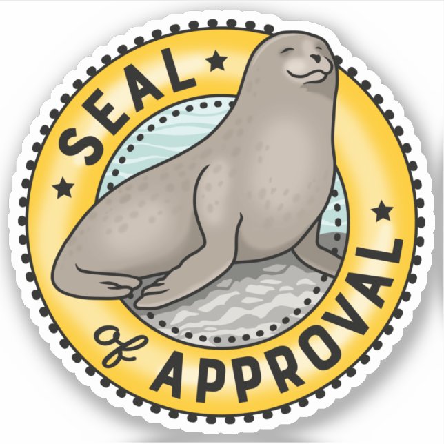 Siegel der Genehmigung Aufkleber (Vorderseite)