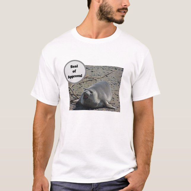 Siegel der Genehmigung Elefant Siegel Humorales Fo T-Shirt (Vorderseite)