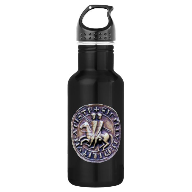 SIEGEL DER KNIGHTS TEMPLAR EDELSTAHLFLASCHE (Vorderseite)