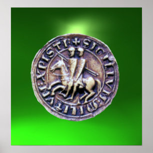 SIEGEL DER KNIGHTS TEMPLAR Edelstein grün Poster