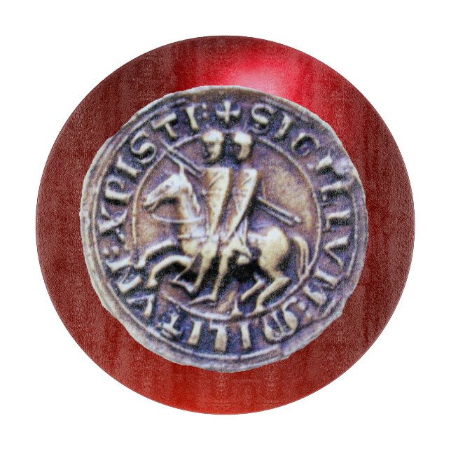 SIEGEL DER KNIGHTS TEMPLAR Edelstein Rot Schneidebrett (Vorderseite)