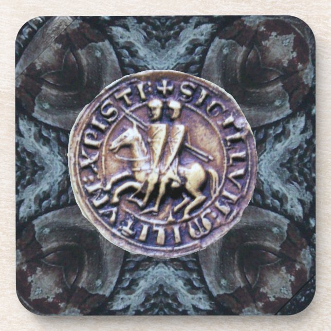SIEGEL DER KNIGHTS TEMPLAR GETRÄNKEUNTERSETZER (Vorderseite)