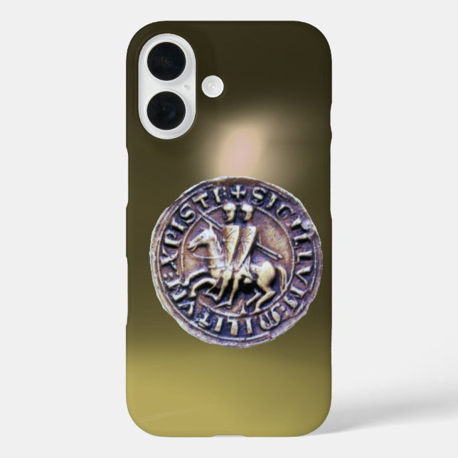 SIEGEL DER KNIGHTS TEMPLAR grau iPhone 16 Hülle (Rückseite)