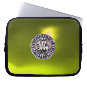 SIEGEL DER KNIGHTS TEMPLAR Graue Edelstein gelb Laptopschutzhülle