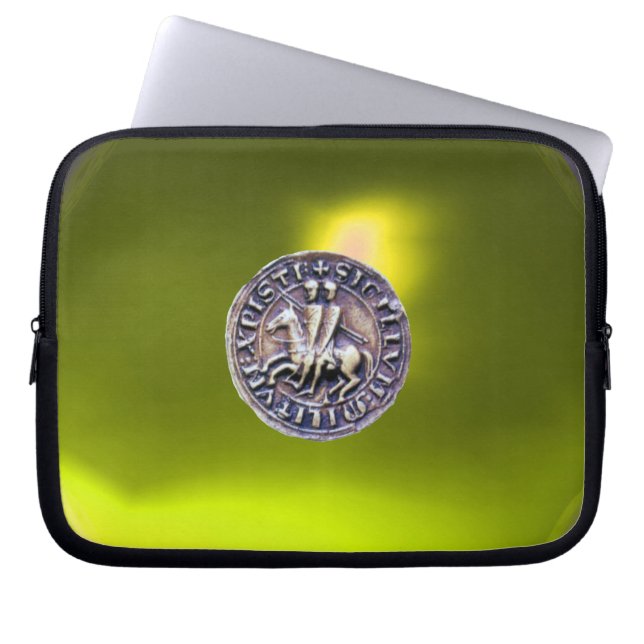 SIEGEL DER KNIGHTS TEMPLAR Graue Edelstein gelb Laptopschutzhülle (Vorderseite)
