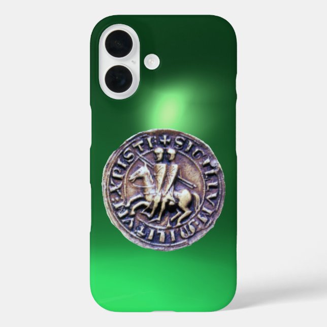 SIEGEL DER KNIGHTS TEMPLAR grün iPhone 16 Hülle (Rückseite)