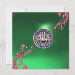 SIEGEL DER KNIGHTS TEMPLAR Jade grün Einladung