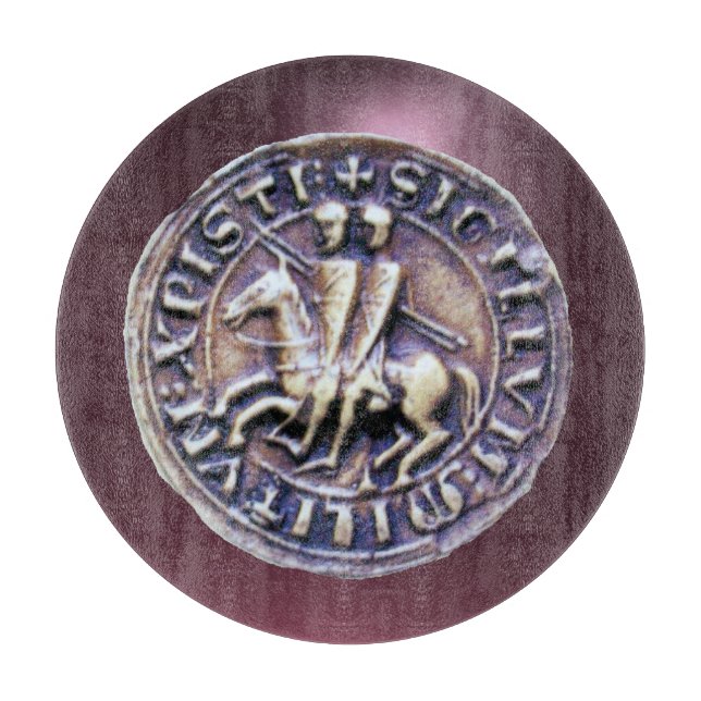 SIEGEL DER KNIGHTS TEMPLAR lila Schneidebrett (Vorderseite)