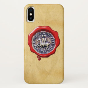 SIEGEL DER KNIGHTS TEMPLAR Red Wax Perchment iPhone X Hülle