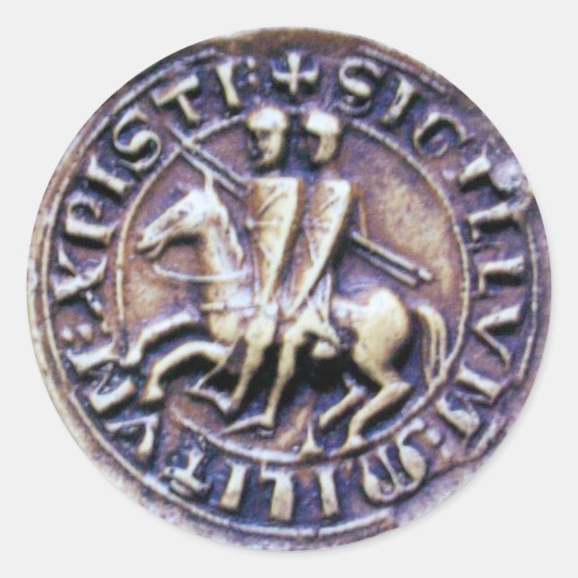 SIEGEL DER KNIGHTS TEMPLAR RUNDER AUFKLEBER (Vorderseite)