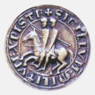 SIEGEL DER KNIGHTS TEMPLAR RUNDER AUFKLEBER