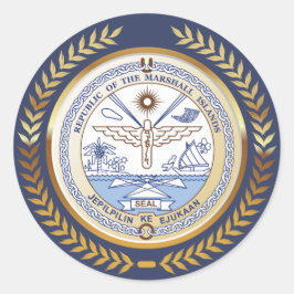 Siegel der Marshallinseln Runder Aufkleber