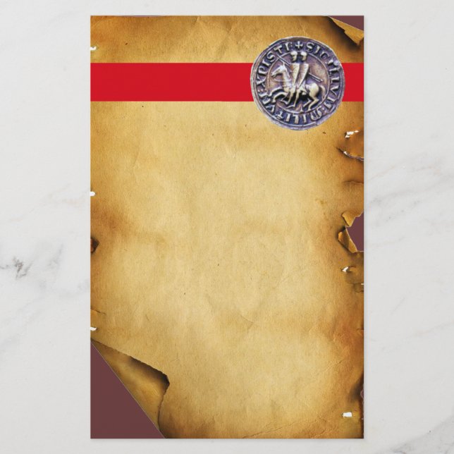 SIEGEL DER NIGHTS TEMPLAR, braunes Pergament Briefpapier (Vorderseite)