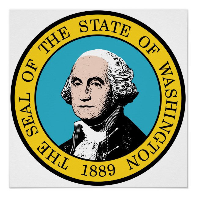 Siegel der Republik Washington - Staat Poster (Vorderseite)