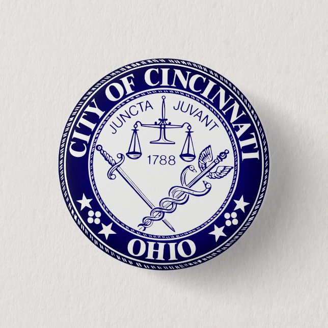 Siegel der Stadt Cincinnati, Ohio Button (Vorderseite)