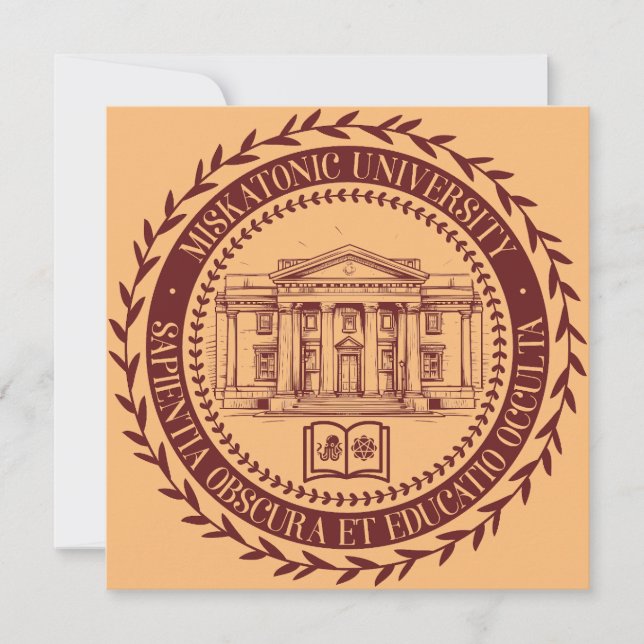 Siegel der Universität Miskatonic Einladung (Vorderseite)