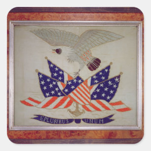 Siegel der USA, c.1840 Quadratischer Aufkleber