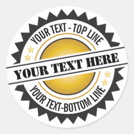 Siegel der Verleihung oder des Preises für Schwarz Runder Aufkleber