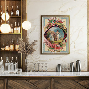 Siegel der Vintagen Tabakwerbung von North Carolin Poster