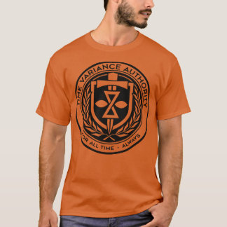 Siegel der Zeitabwechslung in der Außen-Schwarz T-Shirt