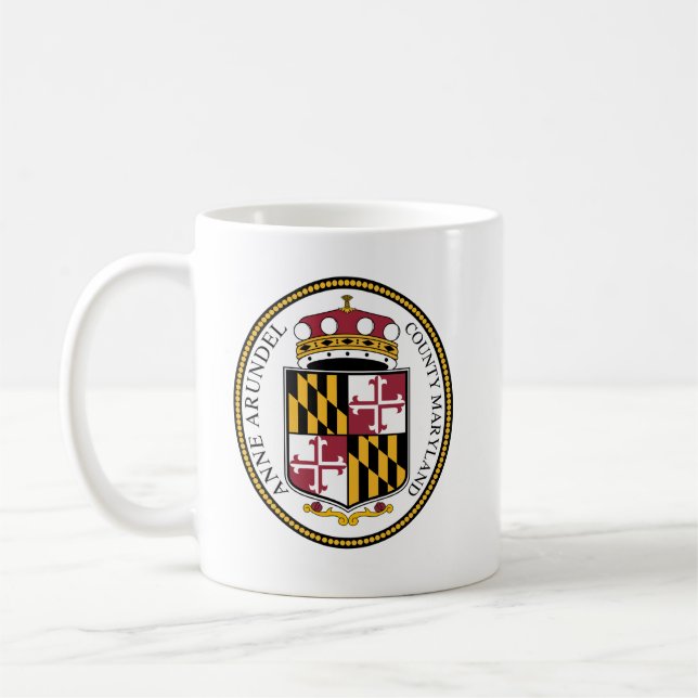 Siegel des Anne Arundel County, MD Kaffeetasse (Links)