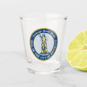 Siegel des Bezirks Brooklyn, New York Schnapsglas