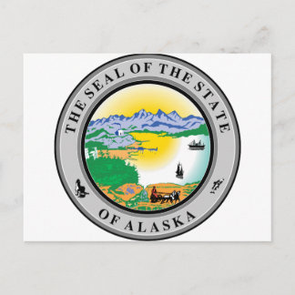 Siegel des Bundesstaates Alaska Postkarte