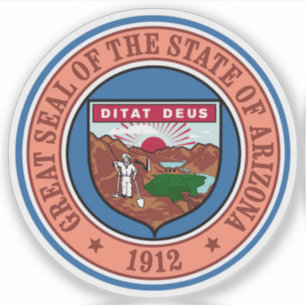Siegel des Bundesstaates Arizona, USA (v2) Aufkleber