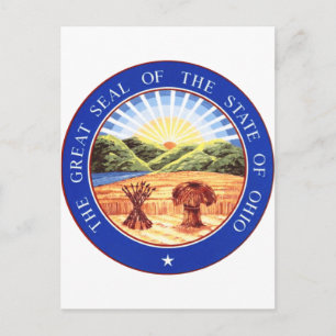 Siegel des Bundesstaates Ohio Postkarte
