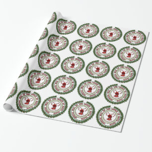 Siegel des Büros des Weihnachtsmanns Geschenkpapier