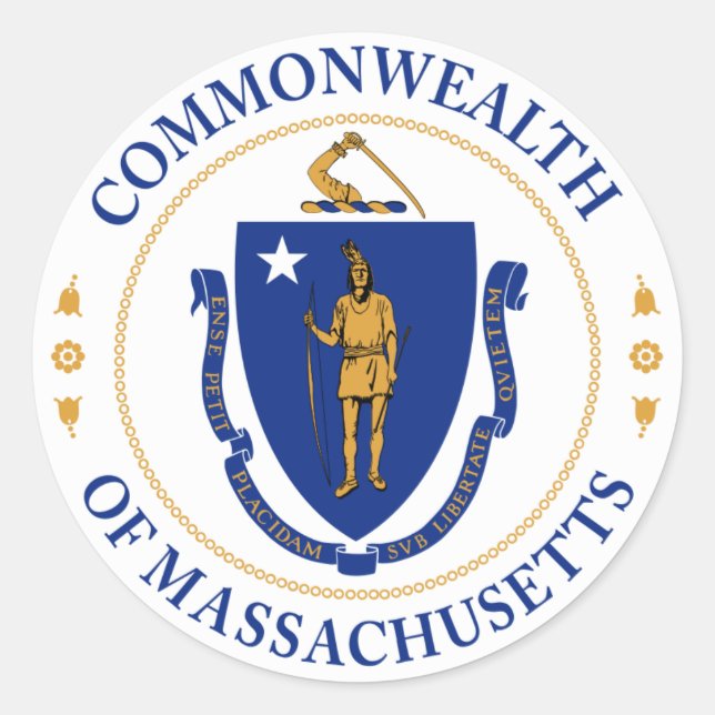 Siegel des Commonwealth of Massachusetts Sticker (Vorderseite)