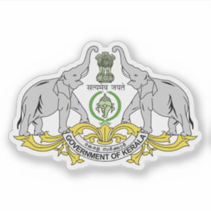 Siegel des Kerala-Staat, Indien Aufkleber