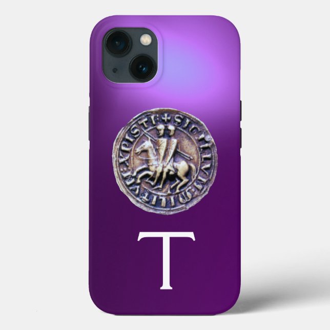 SIEGEL DES KNIGHTS TEMPLAR MONOGRAM Lila Case-Mate iPhone Hülle (Rückseite)