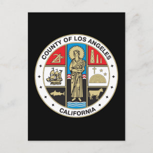 Siegel des Los Angeles County Postkarte